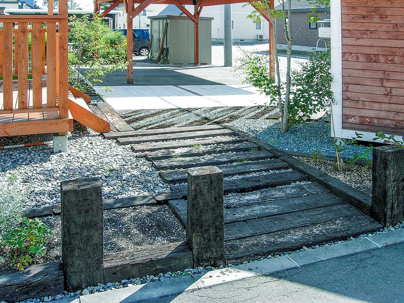 枕木のステップ