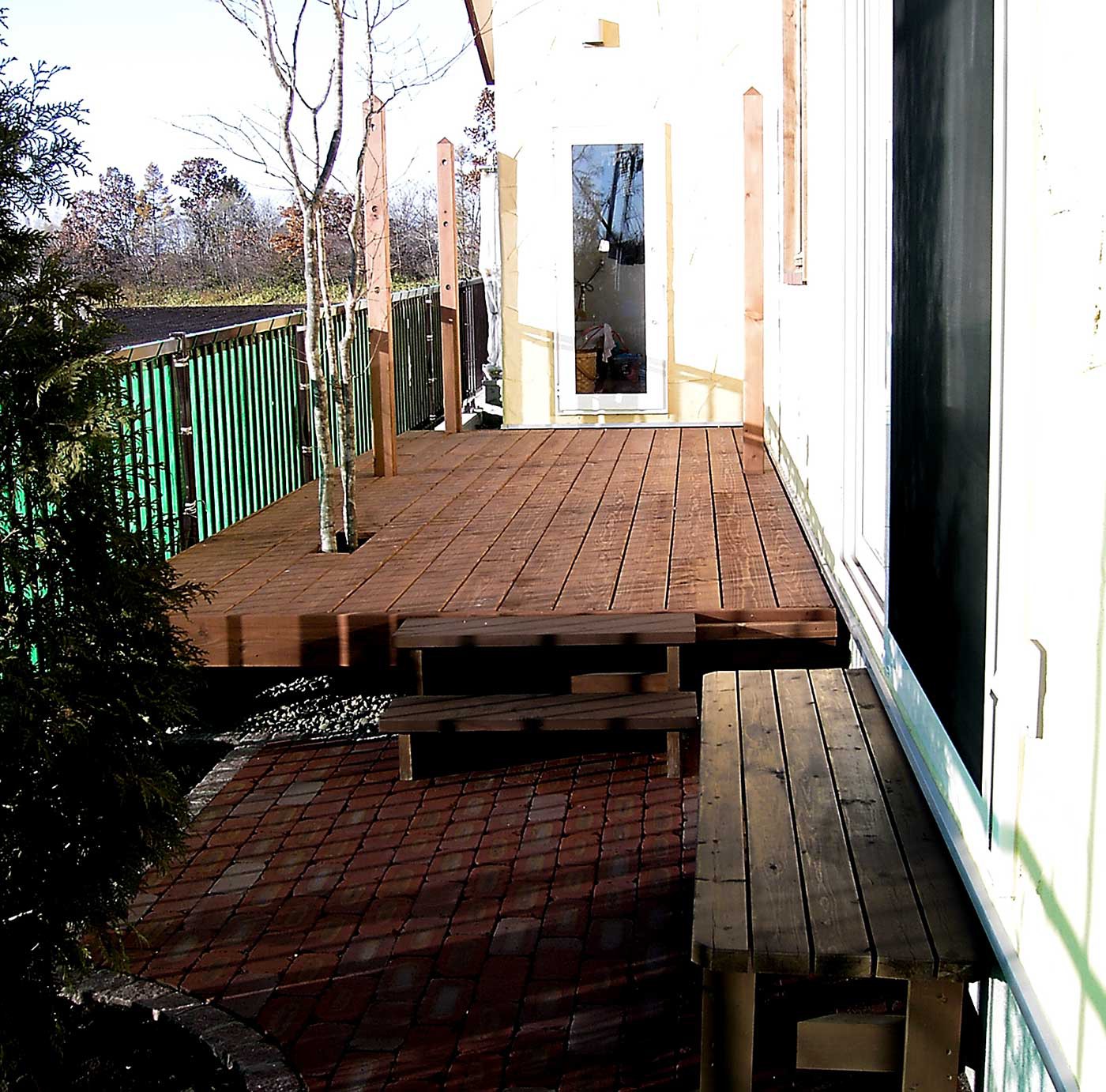 木製デッキ