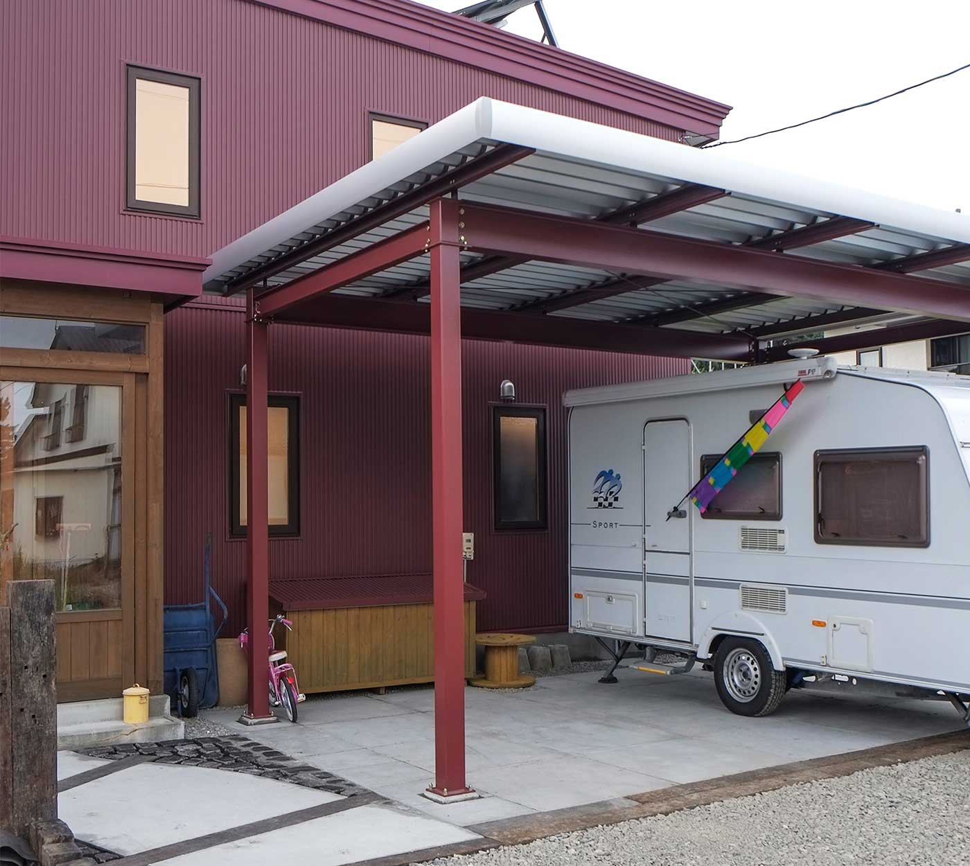 キャンピングカー対応カーポート