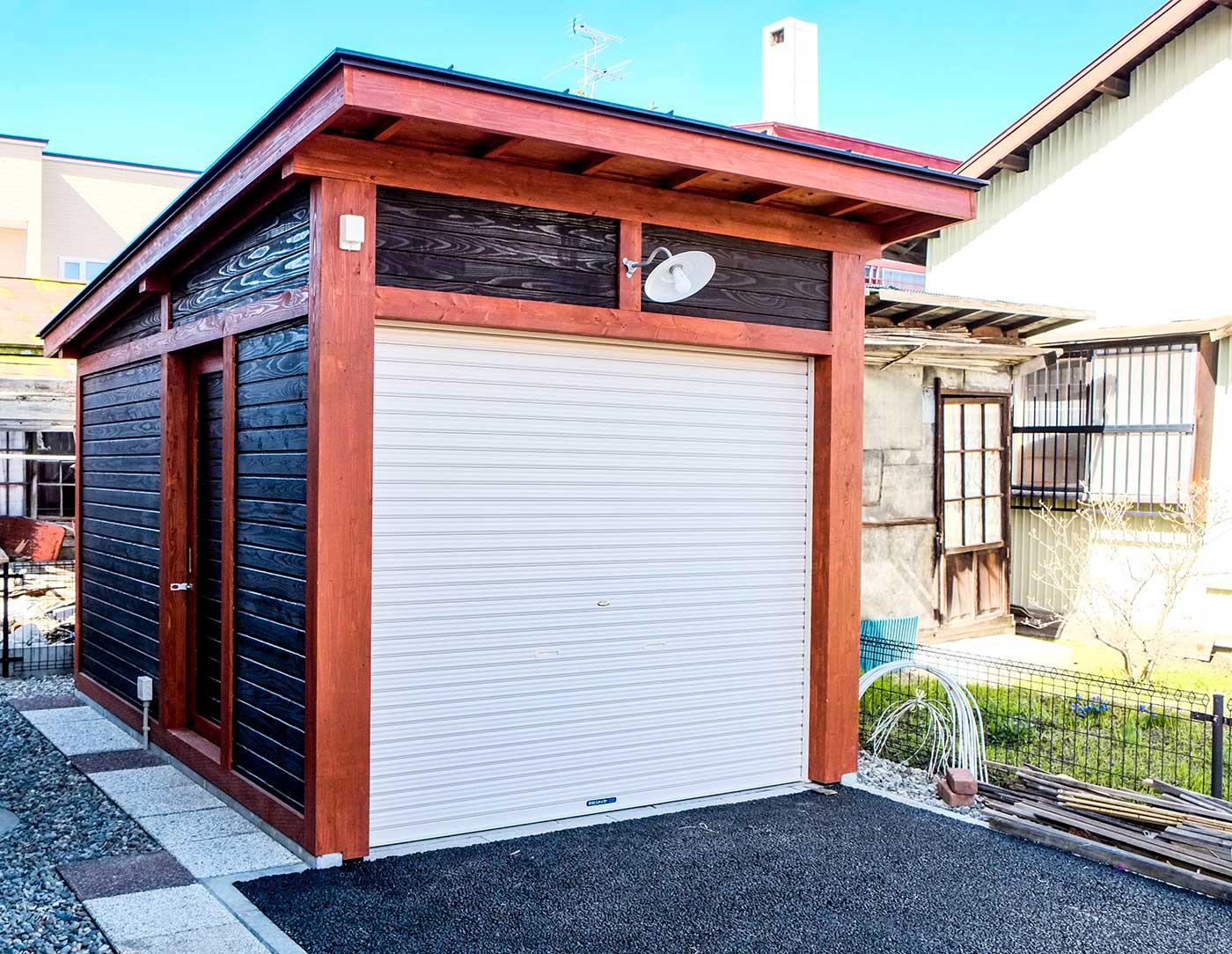 木製バイクガレージ