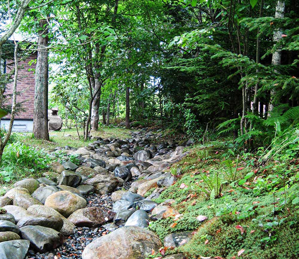 枯れ流れの景観