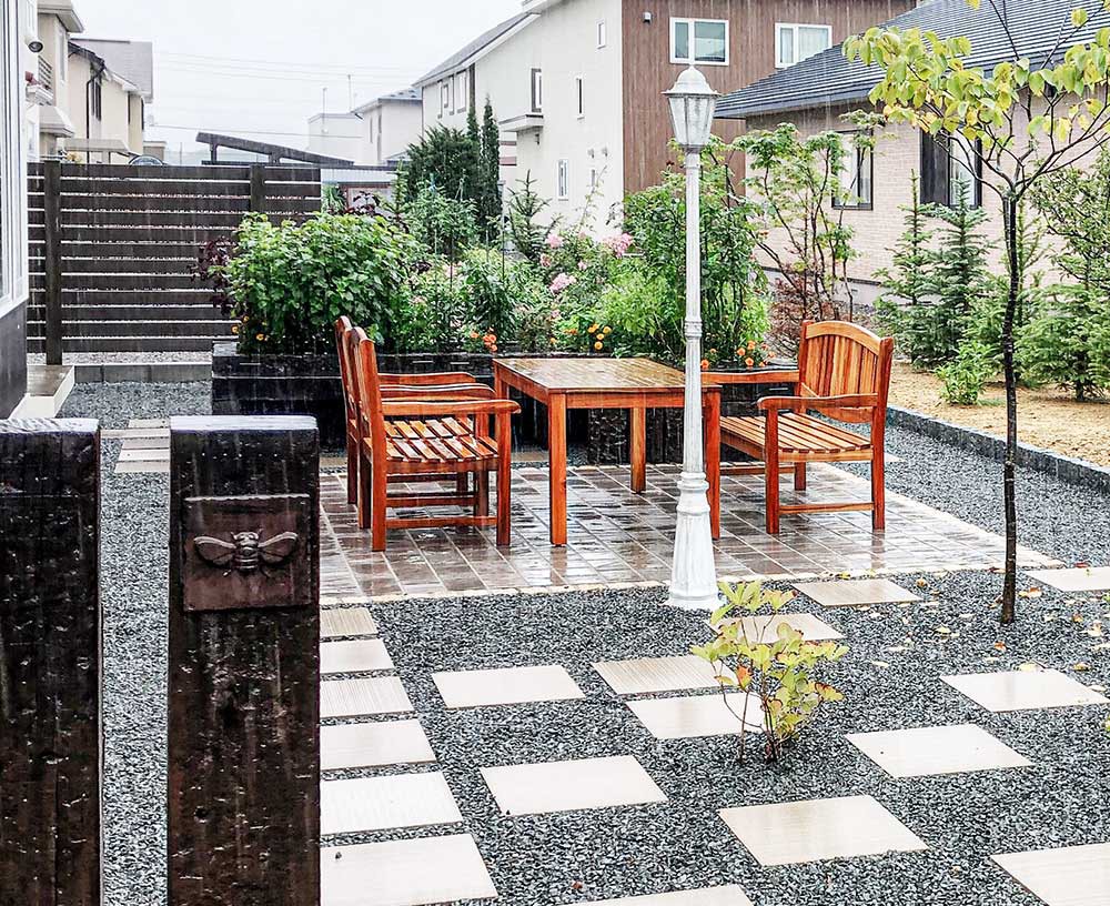 ガーデンテラスの景観（wet)