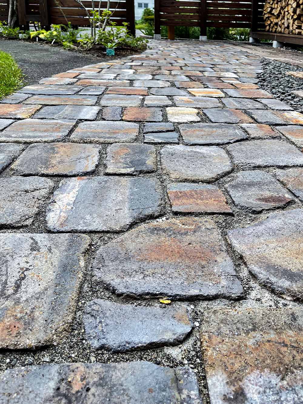 アプローチ煉瓦ディテール