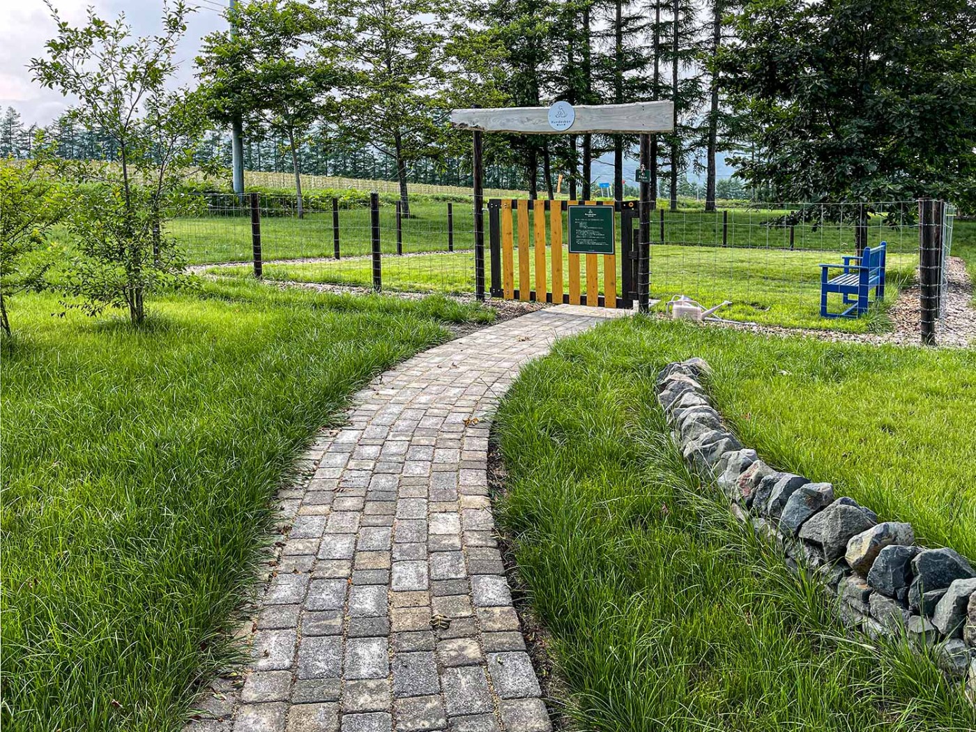 広いドッグランも整備させていただきました。 ワンちゃんも思い切り走り回れます。 なかなか気持ちの良い空間です。