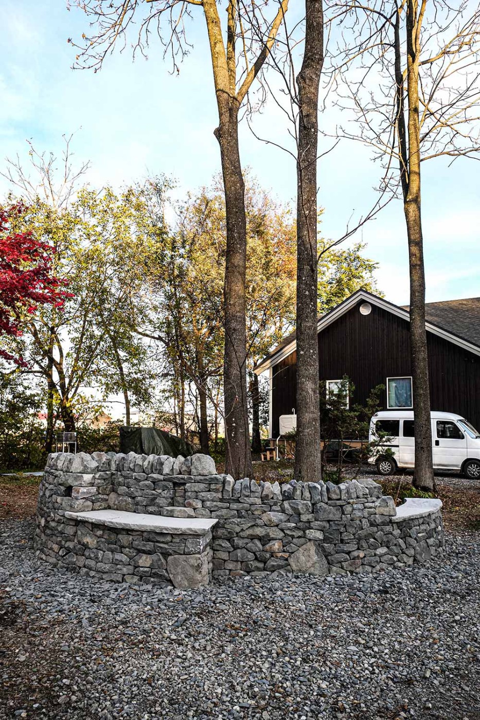 石積みの完成。