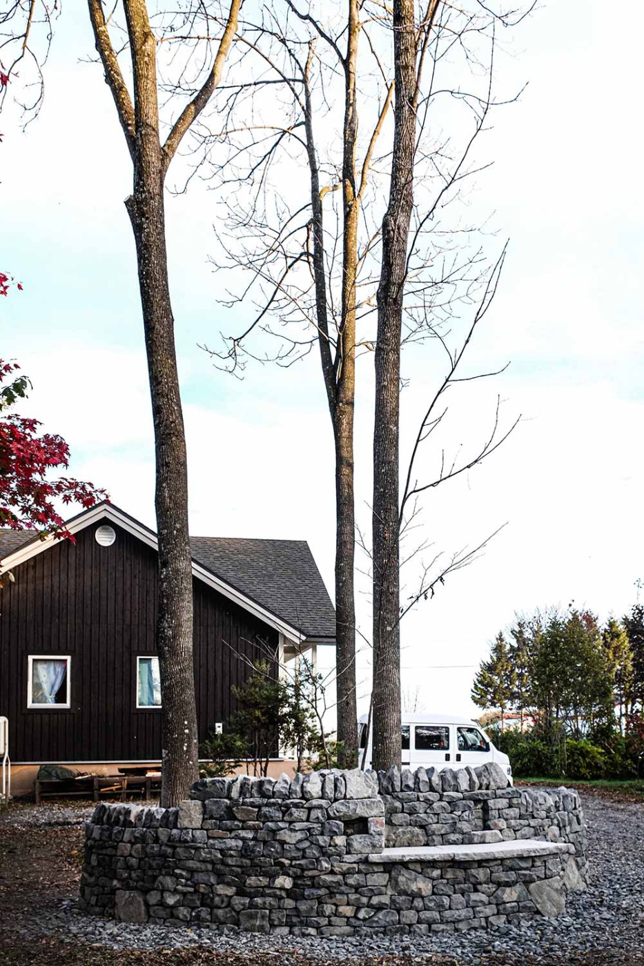 石積みの完成。