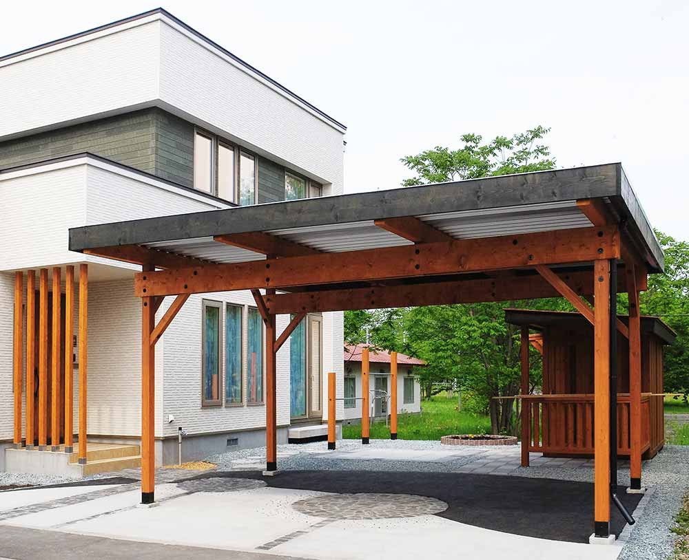 ワイド2台用　住宅の配色に合わせて塗装